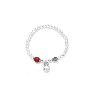 925 sterling silver rabbit vintage stretch bracelet