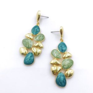 zinc alloy enamel irregular trend drop earring