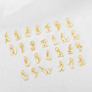 925 sterling silver minimalist letter  pendant