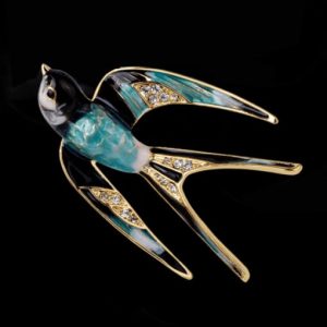 alloy enamel bird cute little swallow brooch