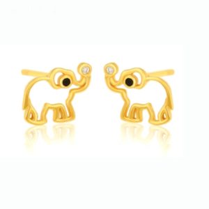 alloy elephant cute stud earring