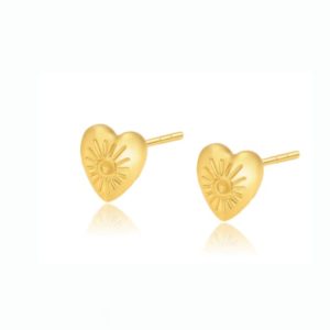 alloy heart minimalist stud earring