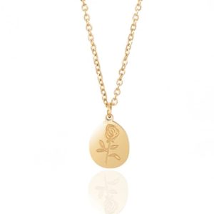 light luxury rose flower ins style earrings necklace