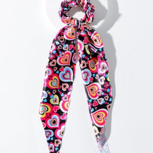 vintage satin temperament streamer silk scarf love headband hair barrette/multi-color optional