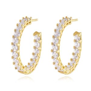 925 sterling silver cubic zirconia white dainty stud earring