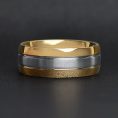 ZRJ0030-18KGoldPlatedPolishedGroovePatternStainlessSteelRingWithCZAccents_Black1.jpg
