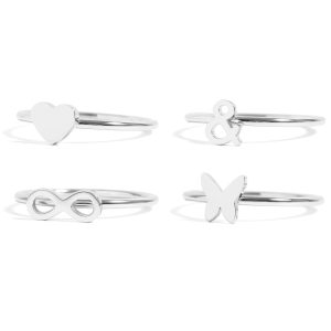 Stainless Steel Symbol Stacking Rings / ZRJ9022