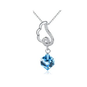 temperaments noble crystal angle wing pendant