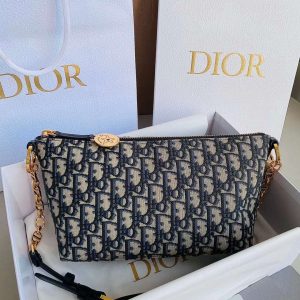 DIOR star blue canvas bag