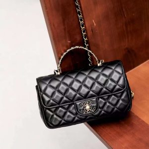 CHANEL 24P FLAP BAG WITH TOP HANDLE