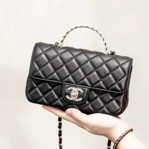 CHANEL MINI FLAP BAG WITH TOP HANDLE