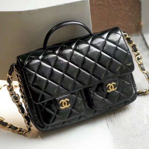 CHANEL Flap Bag with Top Handle