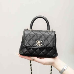 CHANEL MINI FLAP BAG WITH TOP HANDLE