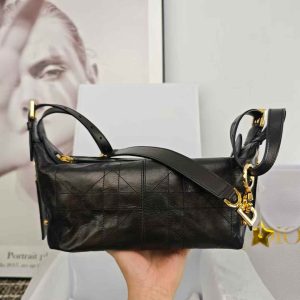 DIOR D-Journey Bag in Crinkled Calfskin