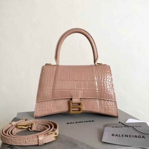 Balenciaga Women’s Hourglass Handbag Small in Nude